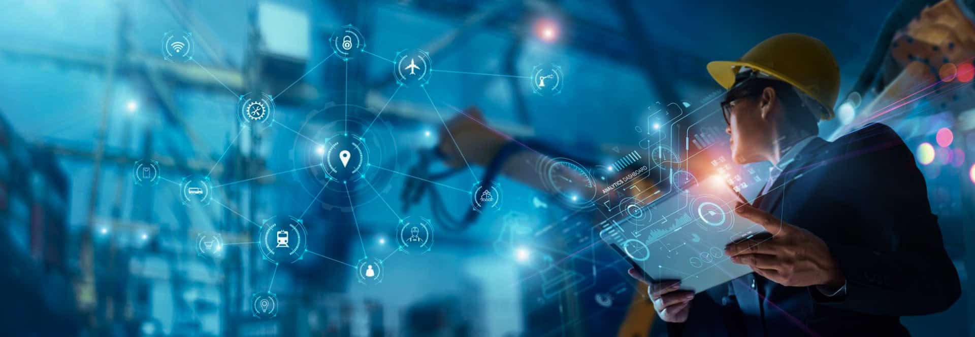 Manufacturing and industrial industry digital transformation banner